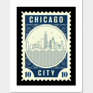 Chicago Stamp Design Posters and Art